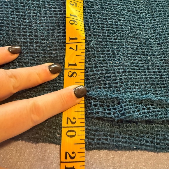 Noelle Blue Open-Knit with Cropped Style and Sequins in the Fabric - Picture 5 of 7